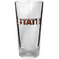 16 Oz. Embossed Football Pint Glass (Screen Printed)